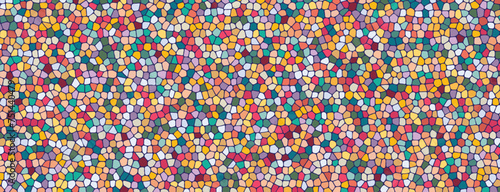 Mosaic stained glass tile vector background illustration graphic, colorful lattice cell stone abstract backdrop texture, geometric mesh net grid random color image, scale gossamer shape cover decor