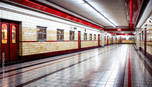 Wallpaper Mural empty Interior of a subway station Torontodigital.ca