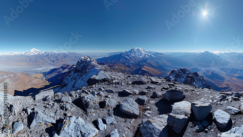 Panoramic Majesty of Mount Ausangate: Breathtaking Views Captured with Precision Stitching Software