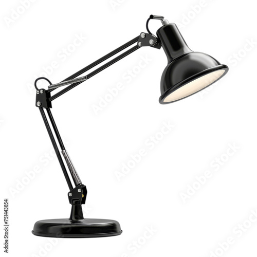 Black Desk Lamp , Transparent Background, Cut Out