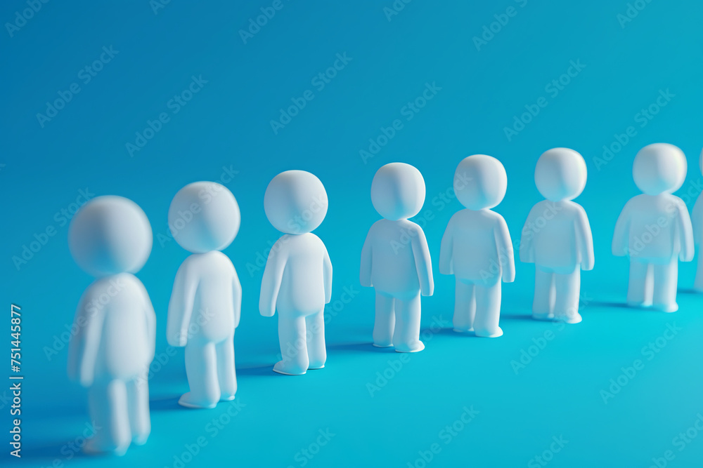 A group of human figures, teamwork and management A group of human figures, teamwork and management