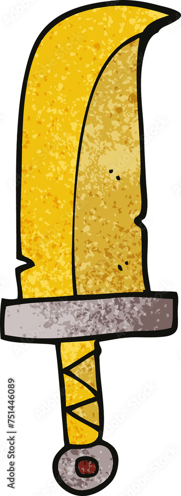 Fototapeta premium cartoon doodle dagger