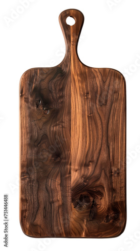 Wooden Cutting Board With Handle, Transparent Background, Cut Out