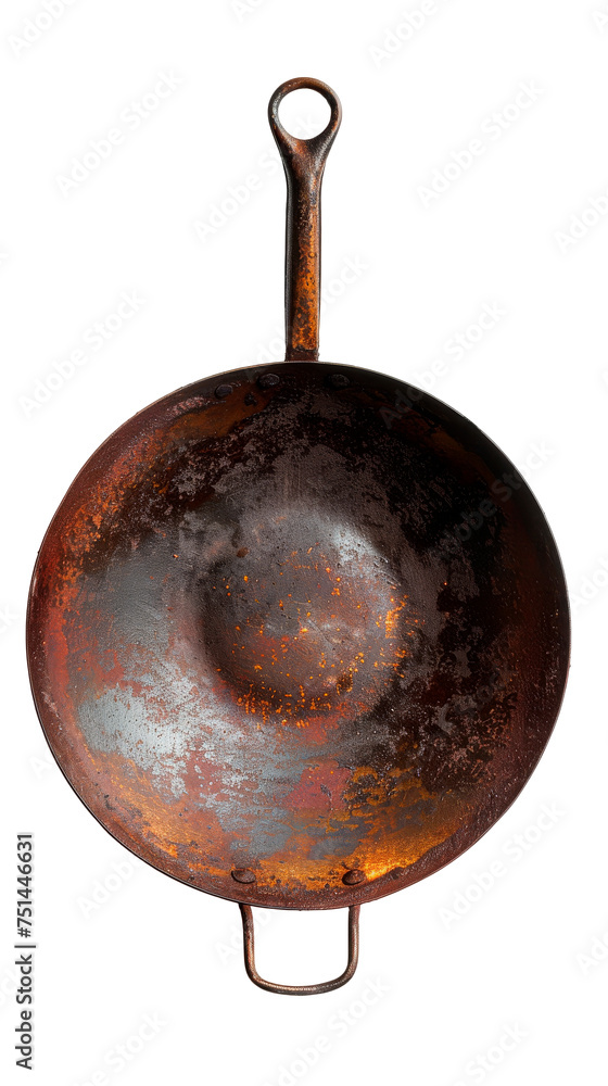 Old Frying Pan With Handle , Transparent Background, Cut Out Old Frying Pan With Handle , Transparent Background, Cut Out