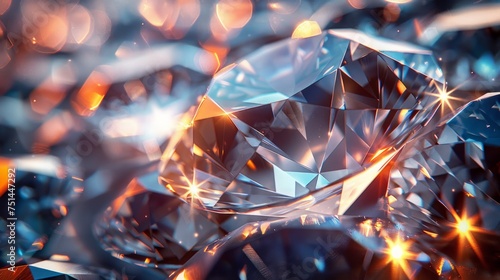 Close Up of a Sparkling Diamond