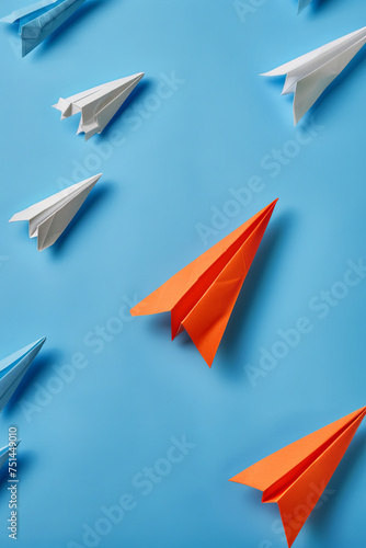 The idea of leadership, paper planes