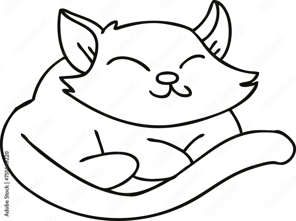 quirky line drawing cartoon cat quirky line drawing cartoon cat