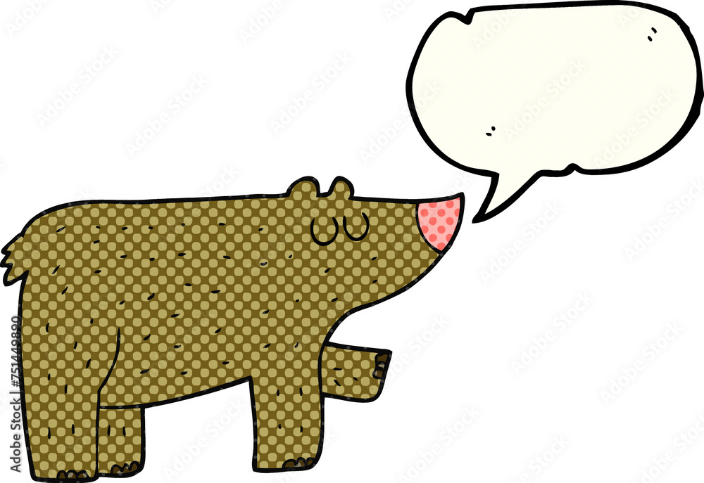 comic book speech bubble cartoon bear comic book speech bubble cartoon bear