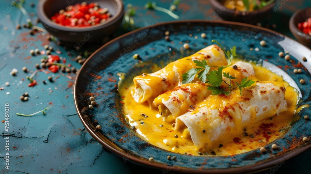 Homemade Chicken Enchiladas: A Crunchy and Cheesy Delight. Generative AI Homemade Chicken Enchiladas: A Crunchy and Cheesy Delight. Generative AI