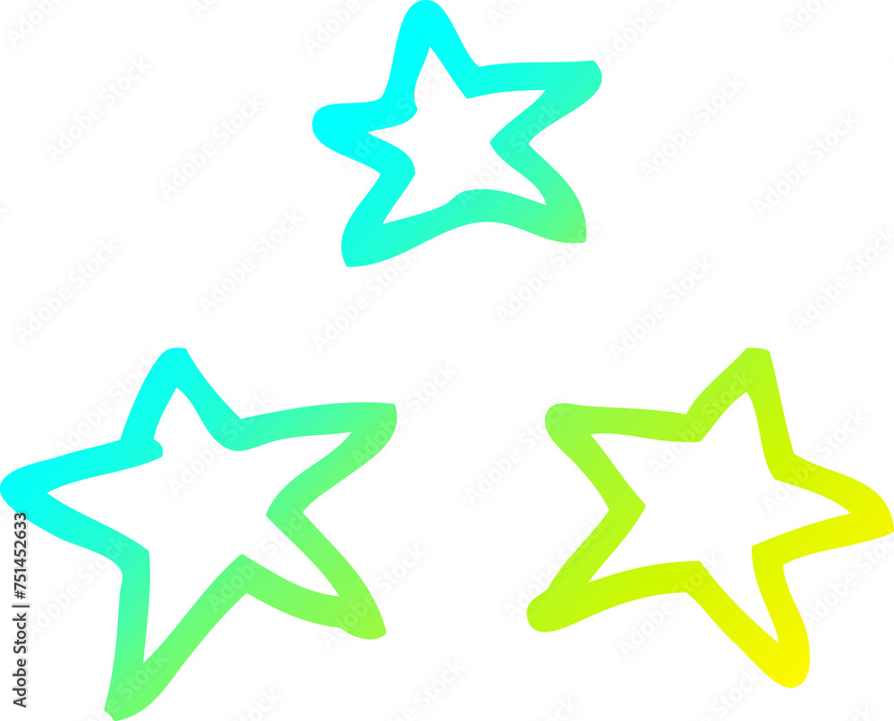 cold gradient line drawing cartoon stars cold gradient line drawing cartoon stars