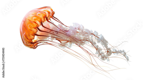 jellyfish isolated on white or transparent png 