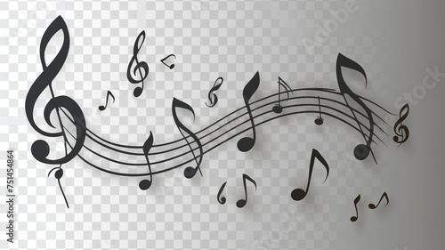 Classic musical symbols, the essence of melody and harmony in elegant simplicity AI Generative.