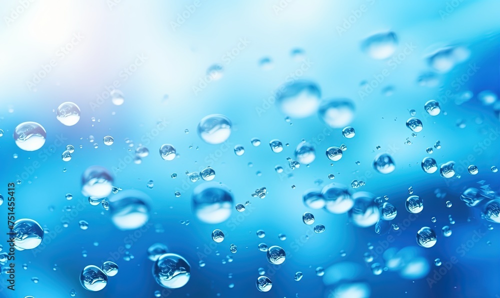 Water surface texture with bubbles and splashes that is defocused blurring transparent blue in color. Trendy abstract background of nature Water surface texture with bubbles and splashes that is defocused blurring transparent blue in color. Trendy abstract background of nature