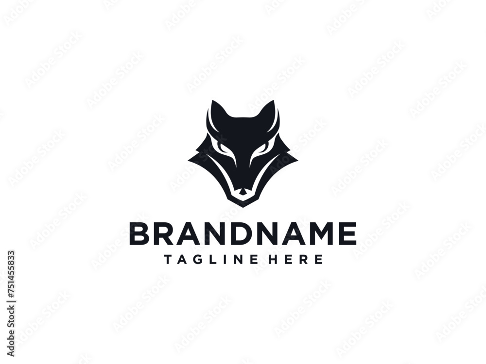 wolf head logo fox. Wolf Vintage Logo Stock Vector.