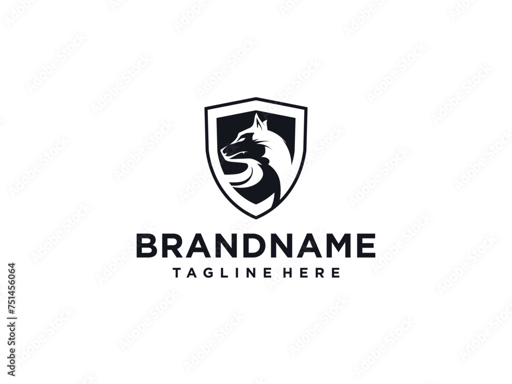 Simple Wolf logo design illustration. wolf logo vector design Simple Wolf logo design illustration. wolf logo vector design