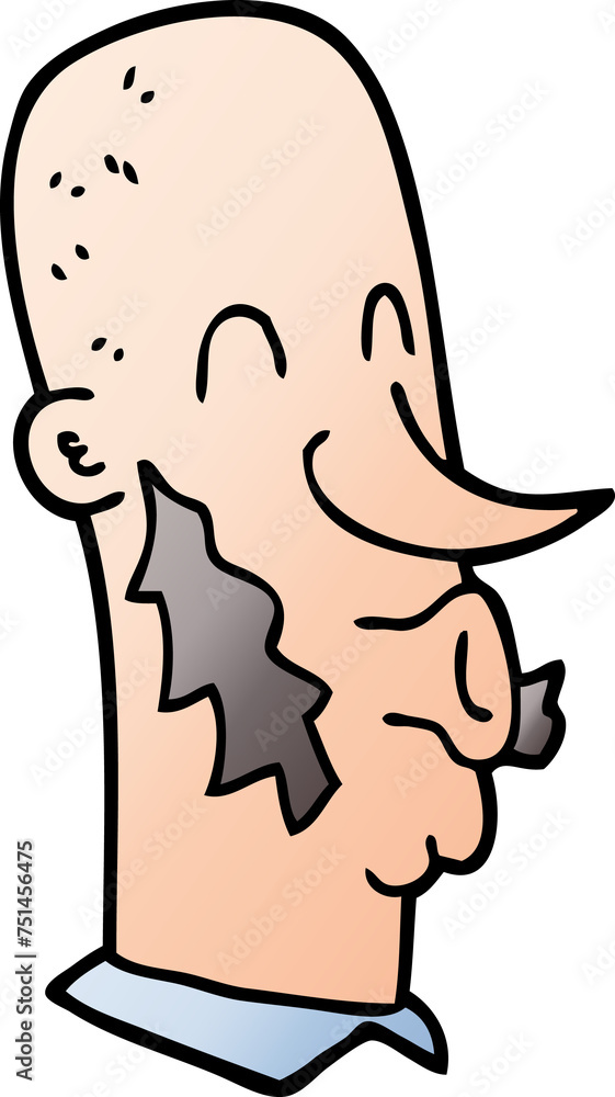 cartoon doodle man with side burns cartoon doodle man with side burns