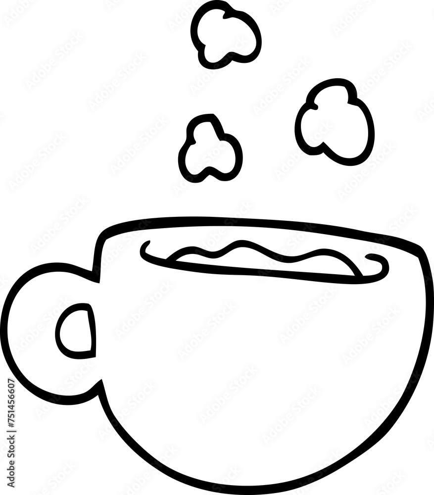 line drawing cartoon cup of tea line drawing cartoon cup of tea