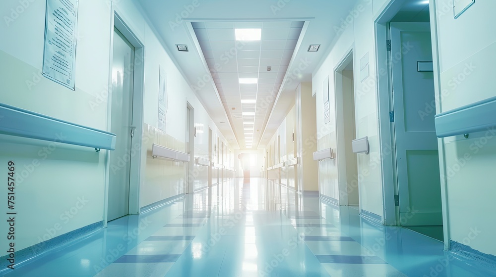 hallway in a hospital  