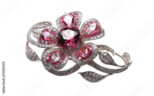 Brooch of Spinel isolated on transparent Background