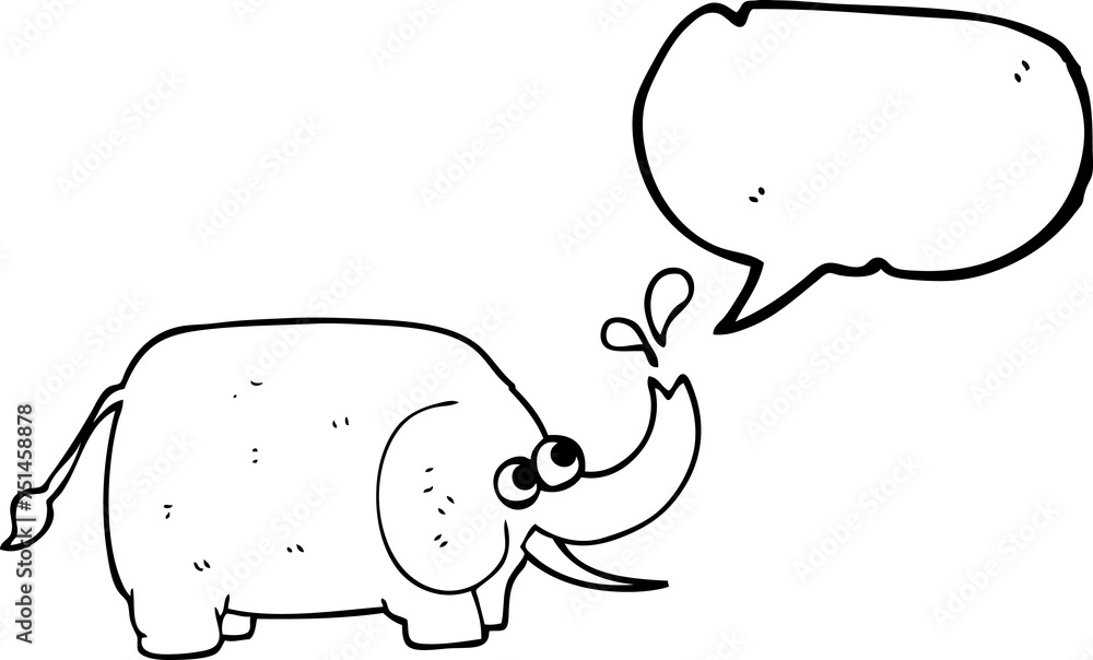 speech bubble cartoon elephant speech bubble cartoon elephant