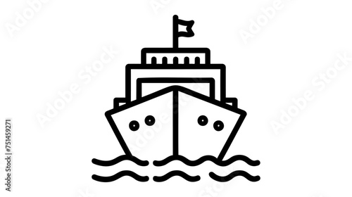 boat icon, boat icon vector, in flat style isolated on white background. boat icon image, boat icon illustration