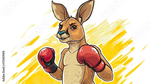 punchline hop: the spirited antics of a boxing kangaroo cartoon