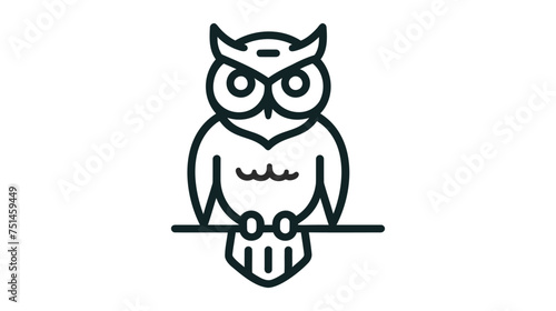 owl made in line art style. vector illustration on white background