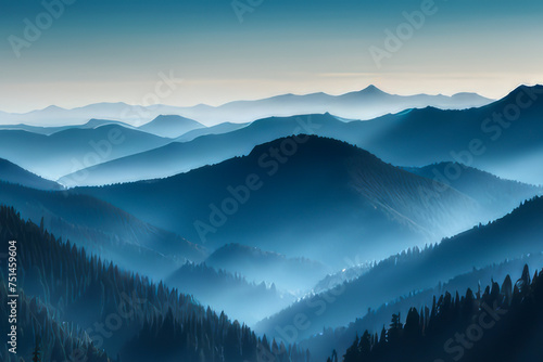 mountains in the morning, nature background © Hendra