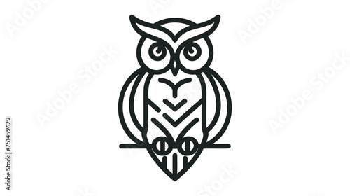 owl made in line art style. vector illustration on white background