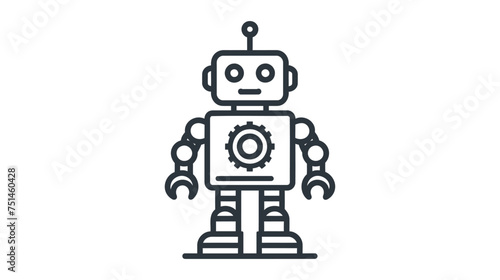 Robot icon vector illustration on white background