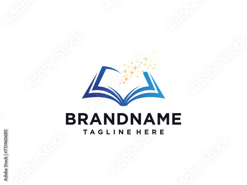 Book logo design. isolated in white background. book icon. modern design. vector illustration