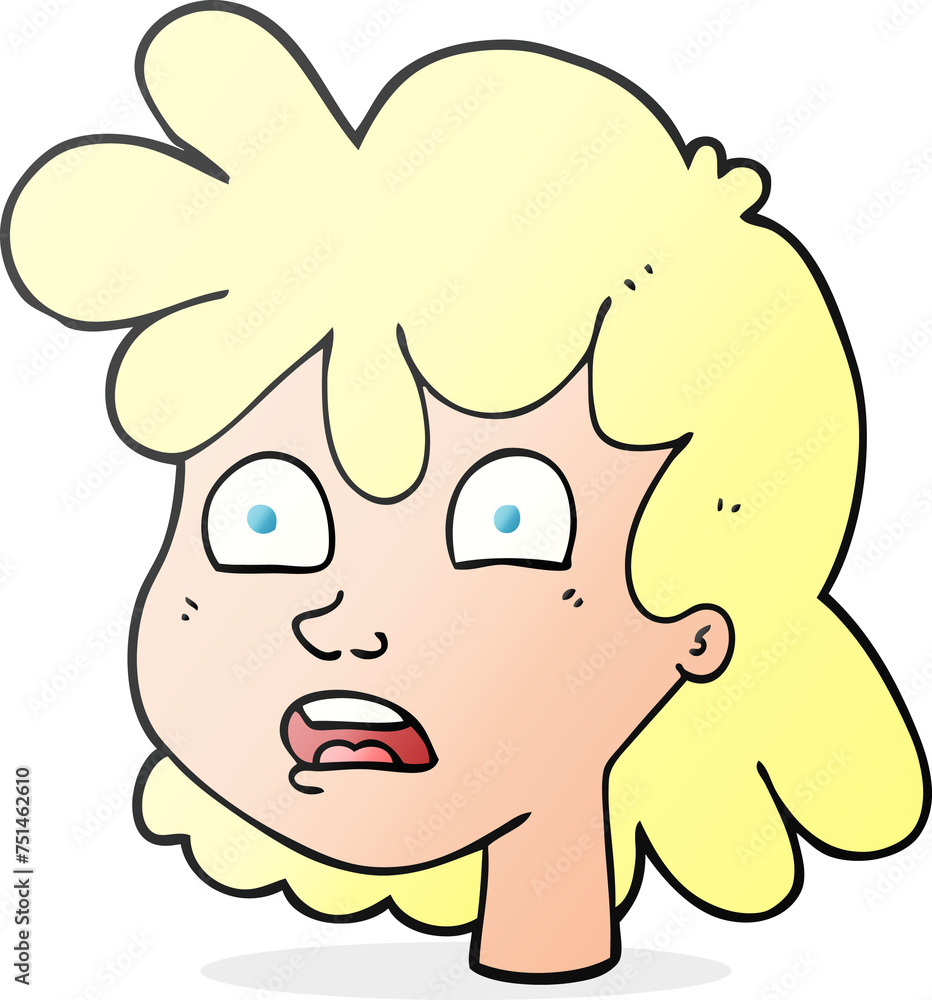 cartoon female face