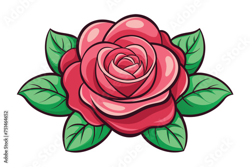 Fototapeta Naklejka Na Ścianę i Meble -  Illustration of a rose