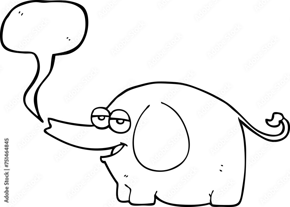 speech bubble cartoon elephant squirting water speech bubble cartoon elephant squirting water