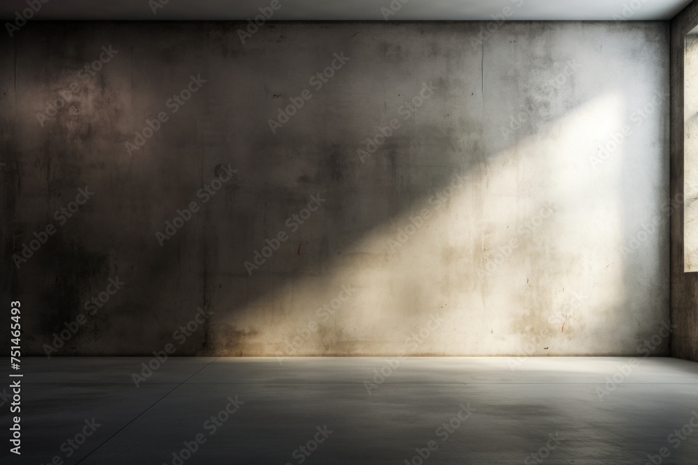 Light and shadows on raw concrete wall surface in minimalist space Light and shadows on raw concrete wall surface in minimalist space