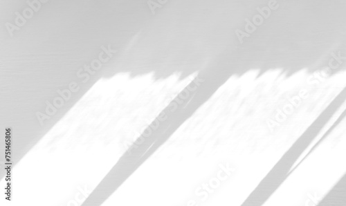 White Wood Paint with Blinds Window Shadow and Light,Empty Grey Studio Wooden Wall with Blurry Sunlight Reflection,Blank Backdrop for Spring,Summer Cosmetics Product present