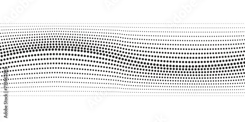 Halftone gradient. Dotted gradient, smooth dots spraying and halftones dot background seamless horizontal geometric pattern vector template set modern eps 10