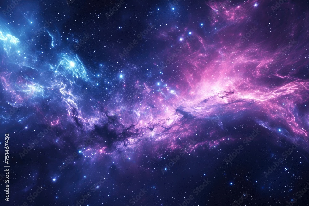 Galactic vista presents vibrant stellar shades - obrazy, fototapety, plakaty 