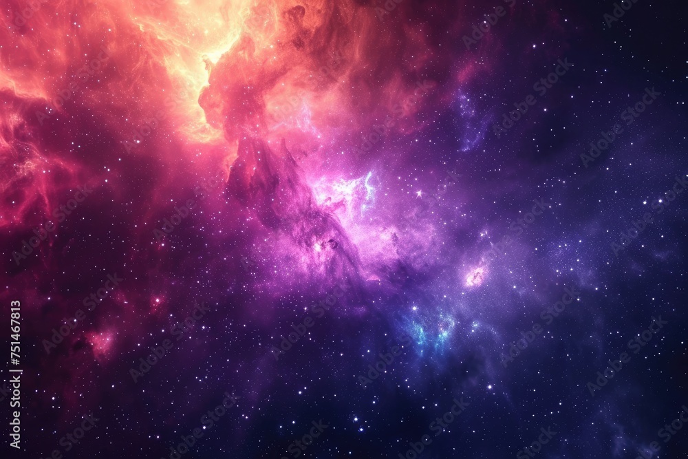 Stellar vista dazzles with vibrant cosmic panorama Stellar vista dazzles with vibrant cosmic panorama
