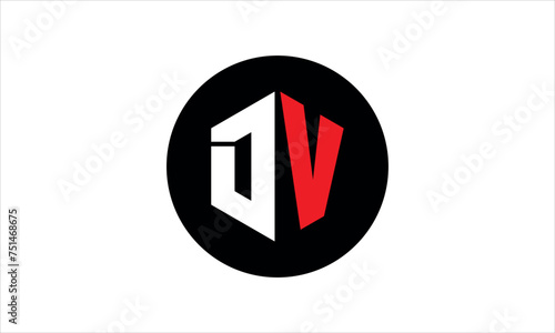 DV initial letter polygon icon gaming logo design vector template. batman logo, sports logo, monogram, falcon, war game, symbol, playing logo, abstract, fighting, typography, icon, minimal, premier 