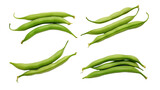 Green Bean Collection: Fresh, Organic Vegetables in Digital 3D Art - Isolated on Transparent Background for Culinary Projects and Healthy Food Illustrations!