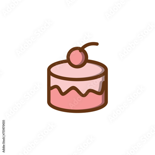 cupcake icon with cherry