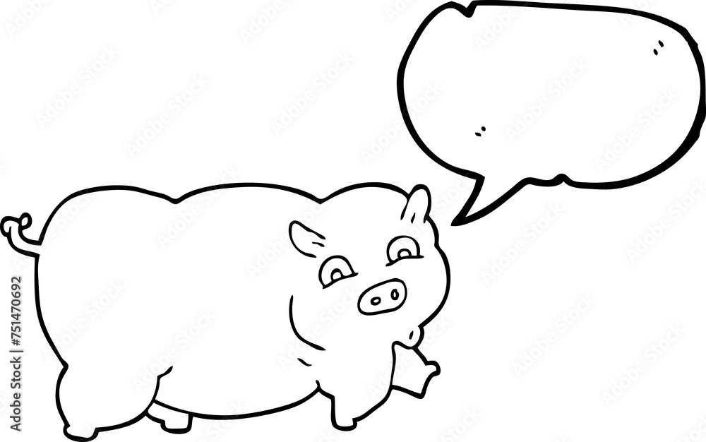 speech bubble cartoon pig speech bubble cartoon pig