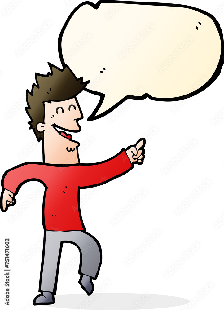 cartoon man pointing and laughing with speech bubble cartoon man pointing and laughing with speech bubble