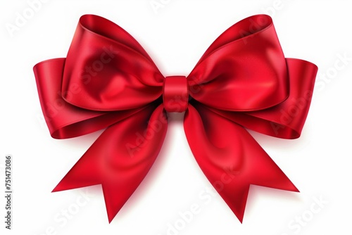 a very fine red colored bow on a white background, isolated, easter, Christmas, gift bow, knot, tie, ribbon bow, valentine, anniversary, birthday, love