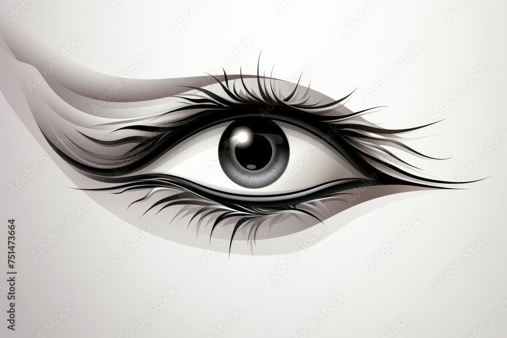 Fototapeta premium Close-up, hyper-realistic abstract single eye