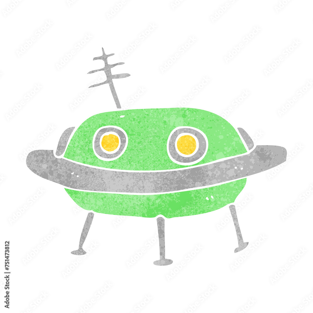 retro cartoon alien spaceship retro cartoon alien spaceship