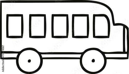 Φωτογραφία line drawing cartoon school bus
