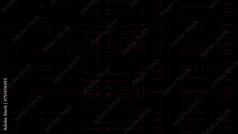 red warning elements floating on black background video red warning elements floating on black background video