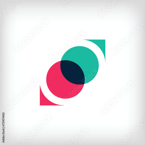Unique transportation, transfer and transport direction circle logo. Uniquely designed color transitions. Corporate company creative design.